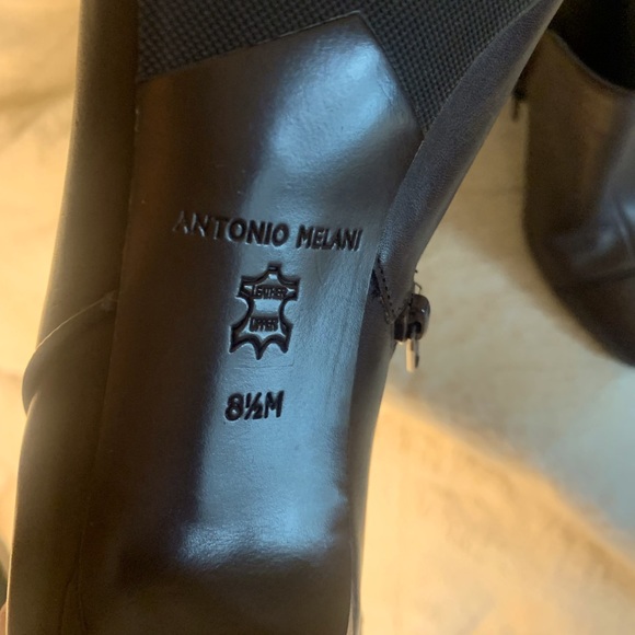 Antonio Melani Brown Leather Ankle Boots 8.5 - Picture 1 of 2